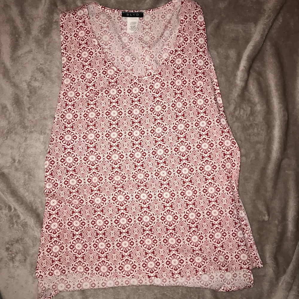 Printed unique tank top